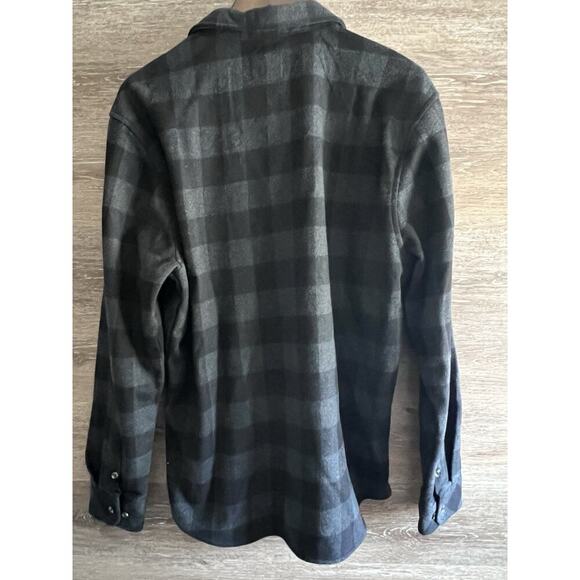 Nomad Flannel Button Shirt Men’s Sz XL Black Gray Plaid Thermal Lined - Picture 2 of 7